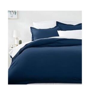 AmazonTwin. Navy Blue! snap duvet cover with pillow case.